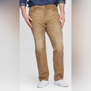 Total Flex Straight Jeans by GoodFellow. 
99% cotton. Tan. 40x32. NWT
